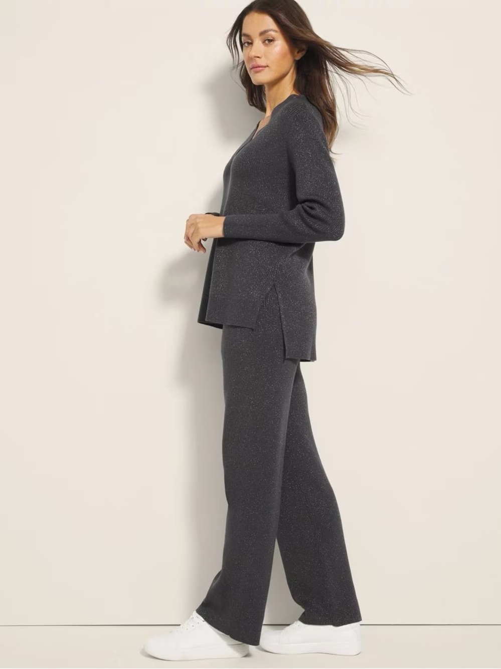 Soma Knit Sweater Pants - Charcoal Grey - M - Set Available